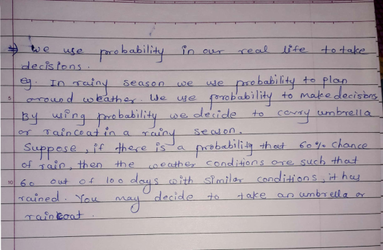 e usepoc habilityin our ceol ife totake decistons e webabihity to plan we we bility to mak e decisbns Ln sein uing pre babilitye slecide tocety urn brella a once atın a rainy season. babiliy thou o1Chance Conditions ore such that eather s caith S?mila Conditions it heu 1 of t aen, then the rcineol Mou mau decide cuineaa