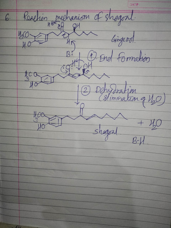 DATE: 6. Reaching mechanism of shogoal. London bingrad. Bil And formation je Delayaranting to hydration Stimmation shagen +40