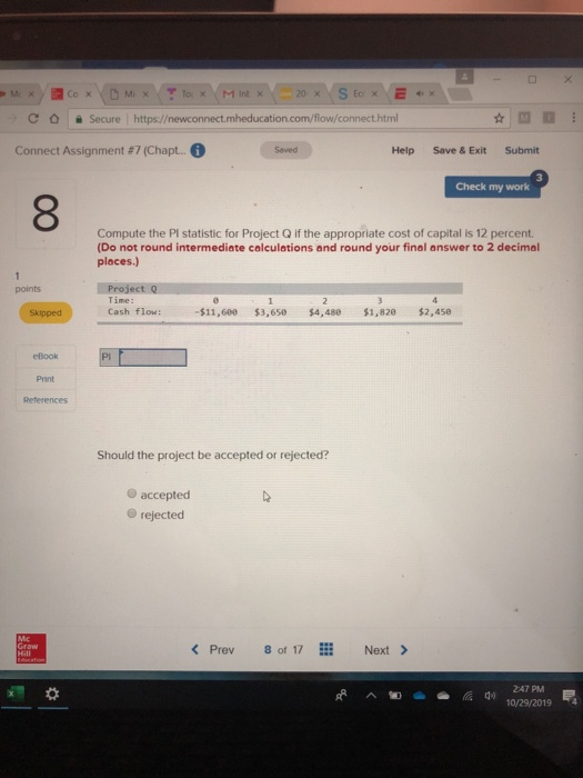 - M. x co x omix T x Mint x 20 x 5 Eox x C o S ecure https://newconnect.mheducation.com/flow/connect html Connect Assignment