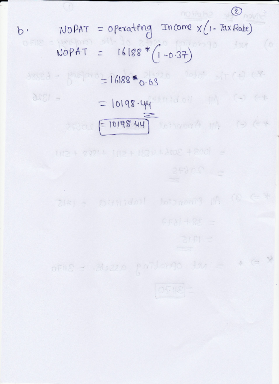 2 で, 16188米(1-0.37 16188 0.63 o198. NOPAT ds