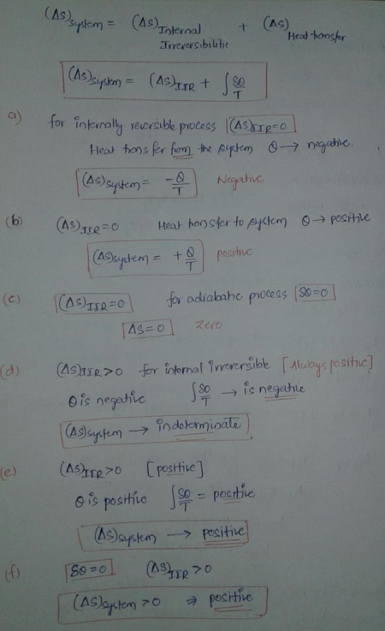 (Ashykem) = (As)Ther naj (Ashed tonsfr t Trreversibiub As)sustem b) ( c) (Ash1RPO for. 마ernal irreversible [Aluogsposthe] → is nega hue. O is post (AS)System) →-positive △S positive ısla/str) >c