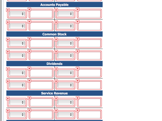 Accounts Payable A Common Stock Dividends Service Revenue