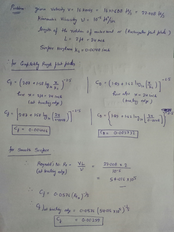 击, yo ks G+ lpe7 }.se )。9..(2보 o 0048 C 0.oou4 (D= 0.005732 27 008 x 2 Jo-s VL Reynolds N. Re C}= 0, 0571 (Rex) .. 0, 00 259