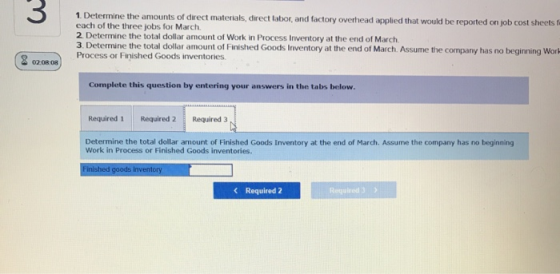 3 1. Determine the amounts of direct materials, direct labor, and factory overhead applied that would be reported on job cost