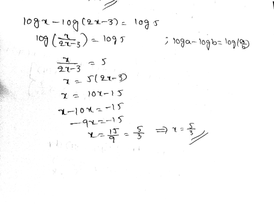 1081 ~ 10а (9x-3) = lоа П09 ( 1 ) - lo9 5 ; 02a - logb= logle 21-15 - T( 91-) 7. 207- 15 я-1 от -15 — Я - 15 -