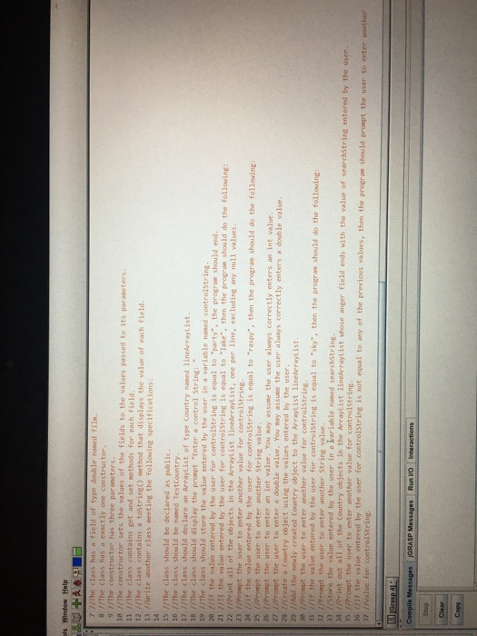 ols Window Help 7 //The class has a field of type double named film, 8 //The class has a exactly one constructor 9 //The cons