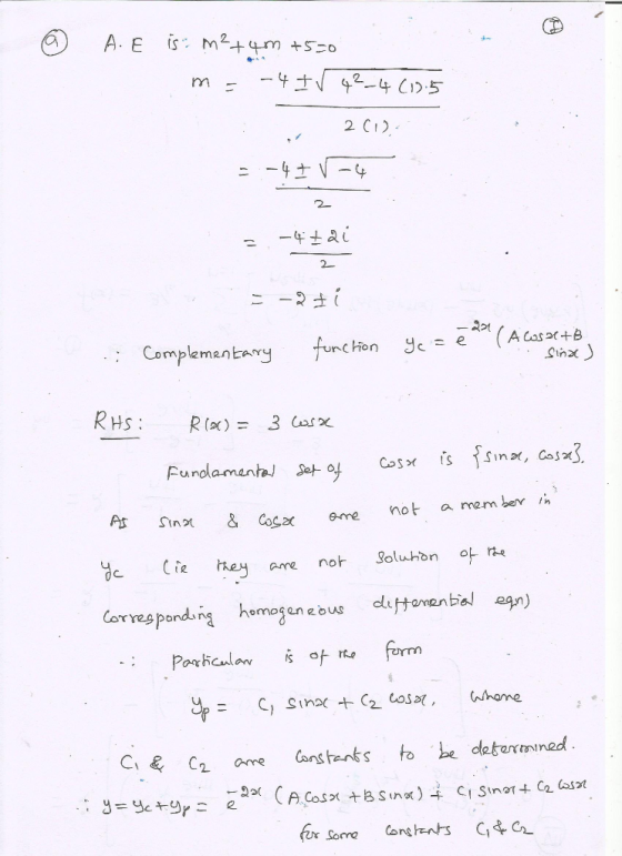 ナ 2. 22t Sin сосх ene not arom berth I R ane nor Sotuhon 아 2 Cost, whome C, ξ C2 are Constants to be determined 2