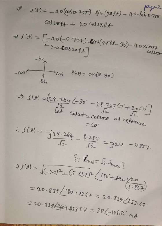 page-2 (t) = – 40 (caso 757) Sin (20ft) - 40 Sinarsa Colraft + 20 cosaft dict-[-401-0.707) BOS(2144-90)-40x:707 +2060320ft] s