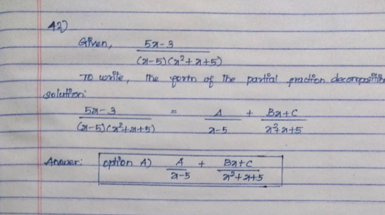 422 Giren, 521-3 (21-5)(2²+2+5) To write, the ports of the partial praction decompito solution 52-3 Batc (1-5) 6x²+245) 2-5 a