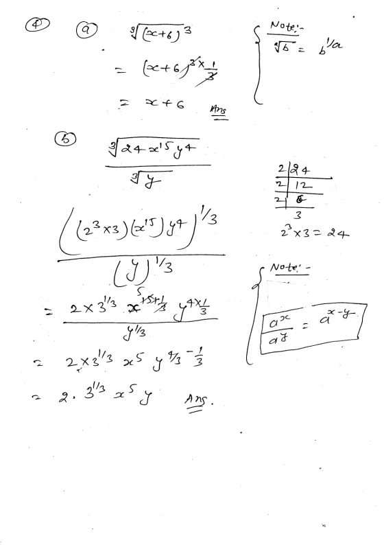 Note: of (c +673 2+1 96 = sta at6 Ans 5 3 24 x 5 yt 2124 ho 2 12 2 1/3 2 2²x3=24 (23x3)<<!]44 (313 Note: 2x3s persona y 92 x