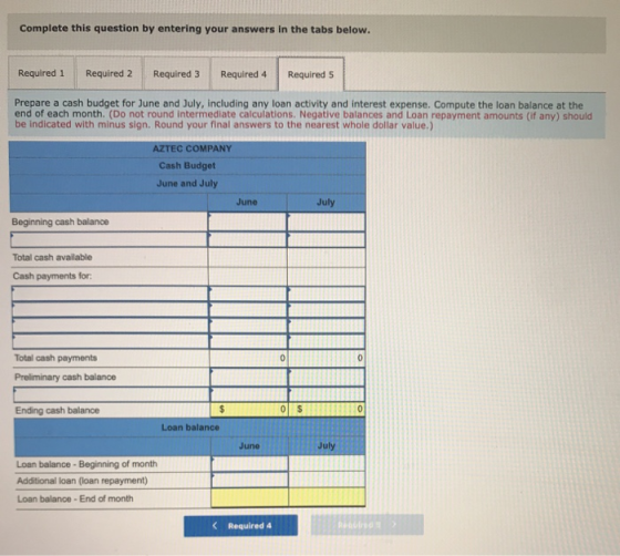 Complete this question by entering your answers in the tabs below. Required 1 Required 2 Required 3 Required 4 Required 5 Pre
