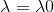 \lambda =\lambda 0
