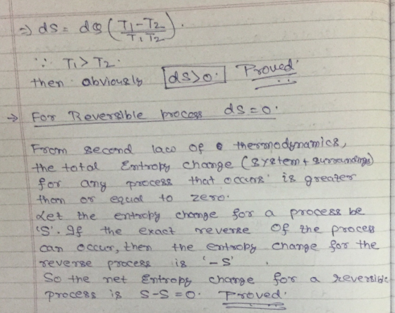 T>T . Forr Beverd ble process the tatol Ethropy change C3ytem+3 f ang raecess thet acco is grec?es det the entopy chemge o a