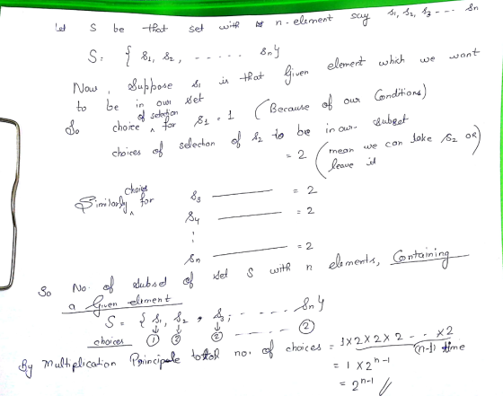 S86.5 elemedthch we want Ouus bo be in ou et do choire Selec on ecause to be in ou. ubgat choices Selechon mean e Con Lake eave Chores :2 2 So No omertイ ven = n-1