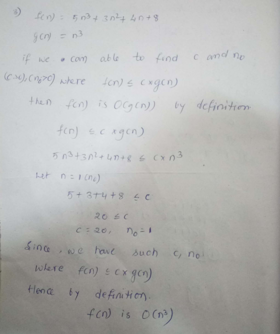 Cn) n3 feco able te find and n en)is en)) y dfinitiom Cinittom et n na) sine e have such c, no fen) is 0 (n3