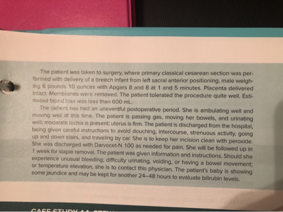 The patient was taken to surgery, where primary classical cesarean section was per- formed with delivery of a breech infant f