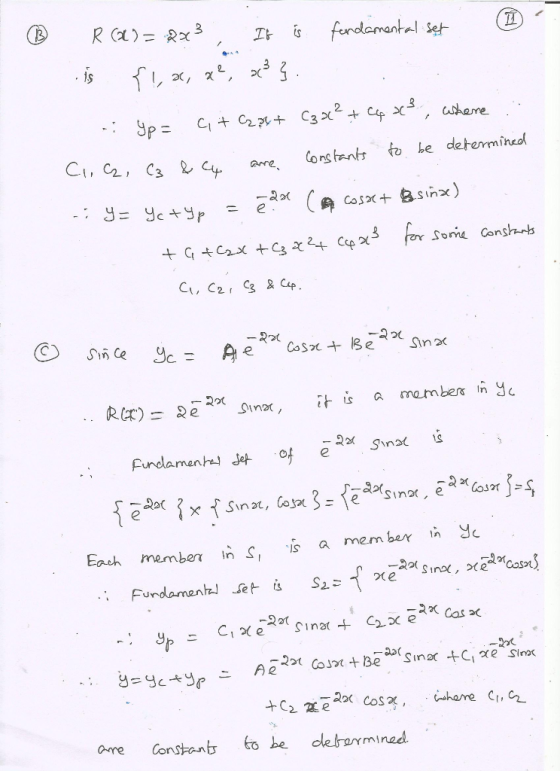 2 Jp e determinea areConstan ona Conshnb C. inar 22 SinatS Fundamen Jet of Eash member n Sis a member h 21e Cas