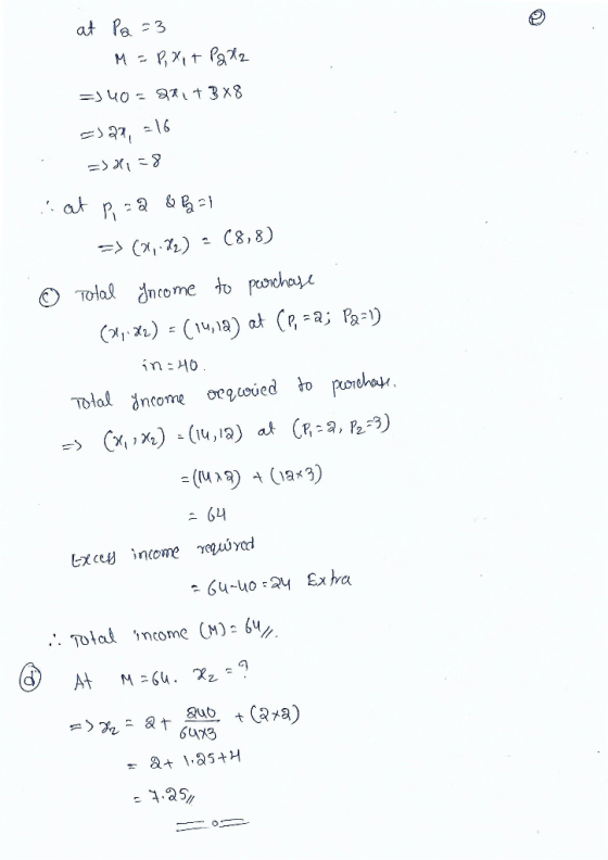at Pa3 =J40 = aT3 X8 at PL (2 C8,8) Tolal dncome to peochay (A)(14,1a) at (r, =2; Pa-) in 0 Tolal dncome oeq.cied to prhau (4