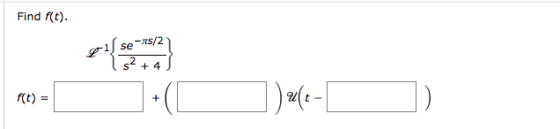 Find f(t).