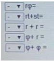 TrФ Trt+st= ( T+= тф+ =