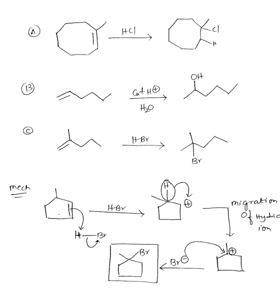 Нc/ + Cat H my HO À cet Yo igt - BY mech HBV migration of Hydric ion - Br