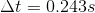 At = 0.243s
