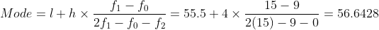 fi- fo 15 9 Mode h x 2f1- fo- f2 56.6428 55.54 x 2(15) 9 0
