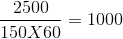 2500 150 760 = 1000