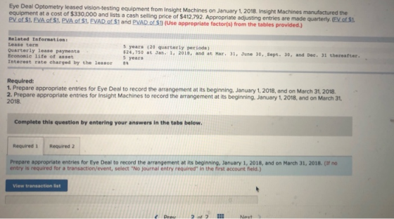 Eye Deal Optometry leased vision testing equipment from Insight Machines on January 1, 2018. Insight Machines manufactured th