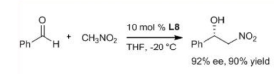 10 mol % L8 PhH * CH3NOZ N O2 THF, -20 °C PH 92% ee, 90% yield