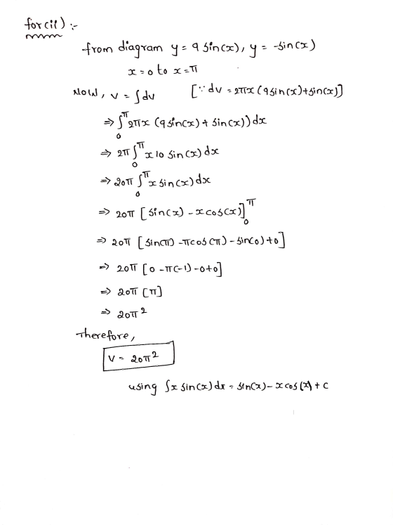 forcie): Now, va from diagram y: 9 Sinca), y: -bin(x) xro to x-TT [:dv = 2710C (9 Sin Coc)+sin(a)] >> 5217* (qsincos) + Sinc