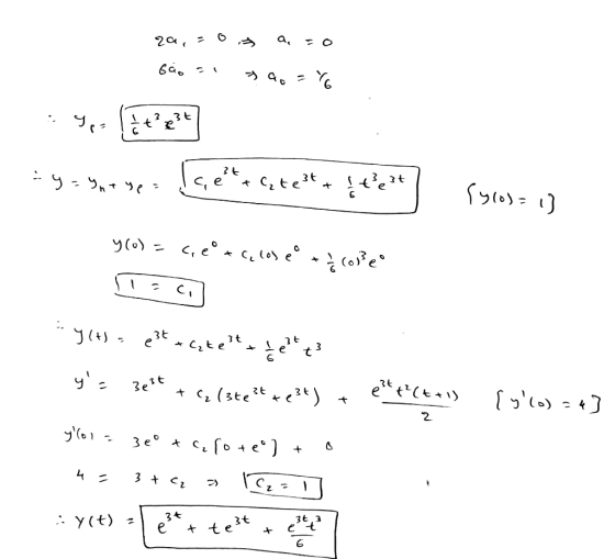 2a,-0. 5 a 0 6ão 31 340 - Y6 335 - y - ynt yp I gettca test+ftet! Sycobsoj 1 = CU y(o)= c.exq, los e + 2 cope IT=C1] = y(t)