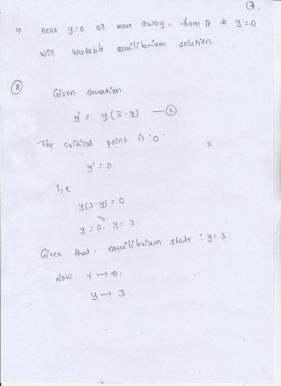 Given eauatian y呂 y (3-4) The Cvphcal point is o ( e 3 ven that caili bPum state y 3 Now
