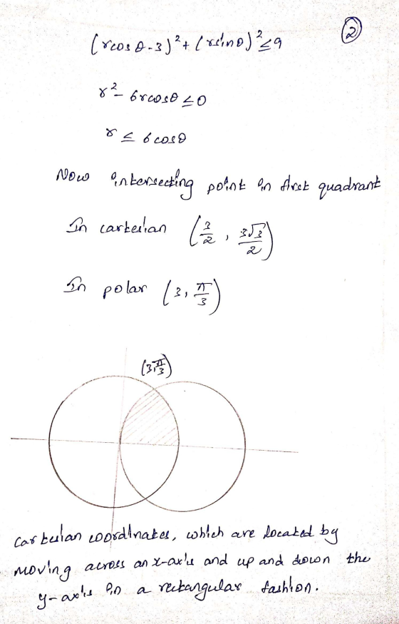 [reoso. 3)² + (rhino) ²29 8² broso Lo 846 caso Now entersecting pornt ein feat quadrant In cartelan la serie To polas (2, 3)