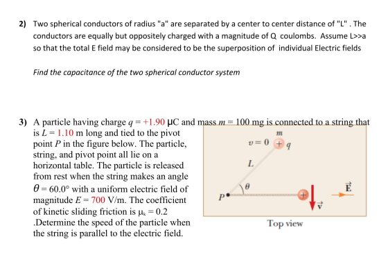 Two spherical conductors of radius