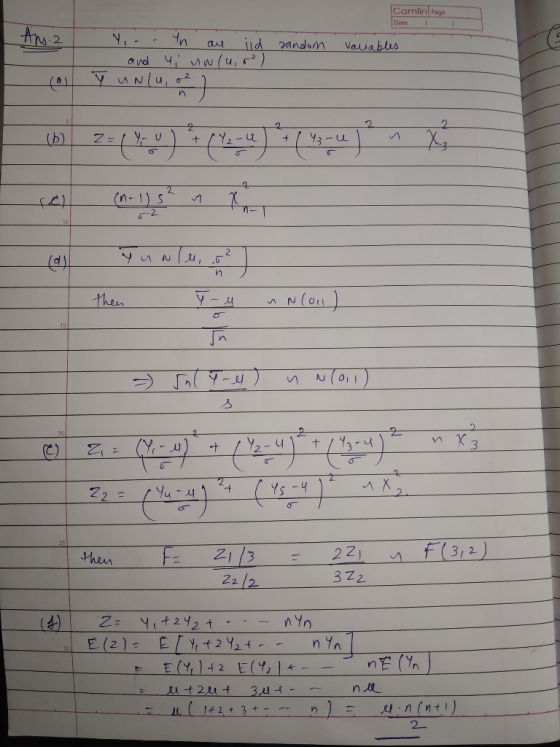 Camlin 2 亼 u-시 22) f (3, 2) 2 n yn n In