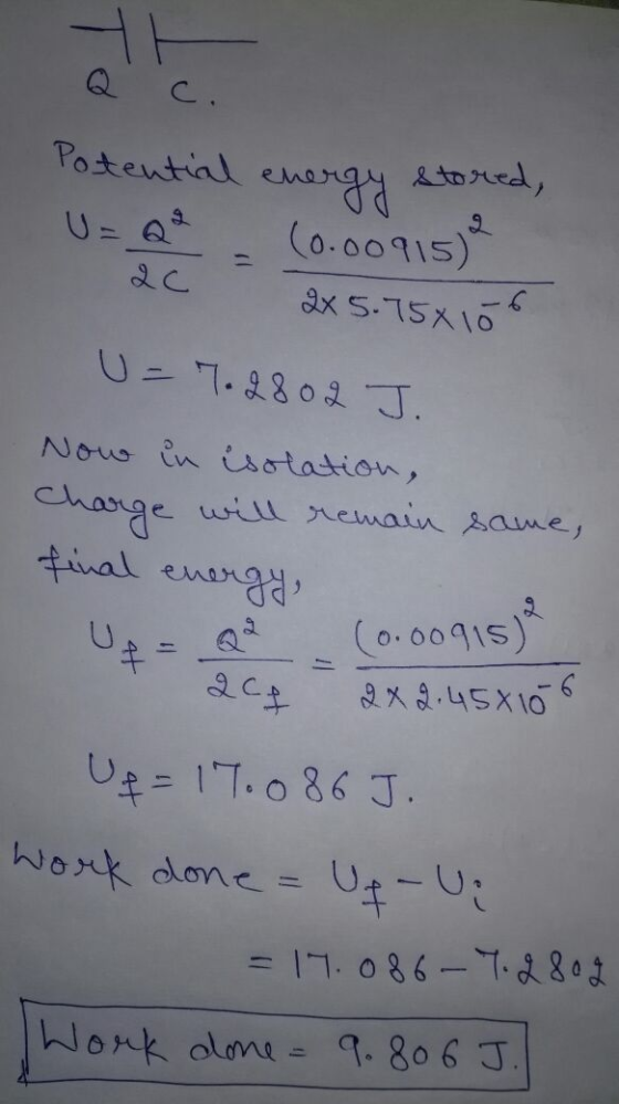 Q c. Potential U-(000 is) Stoned e witu tual eneral, Ug= 17.086 J Wsak done