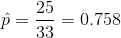 25 p = 0.758