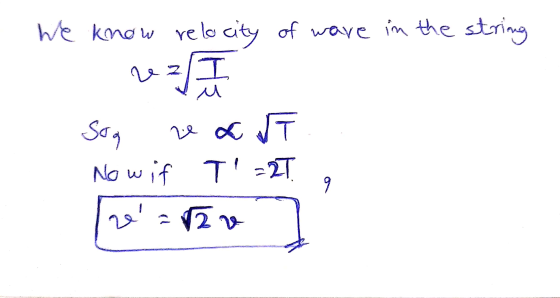 쪄표 We know relocity of wave in the string Sog 2G Nowif T 22T 이명