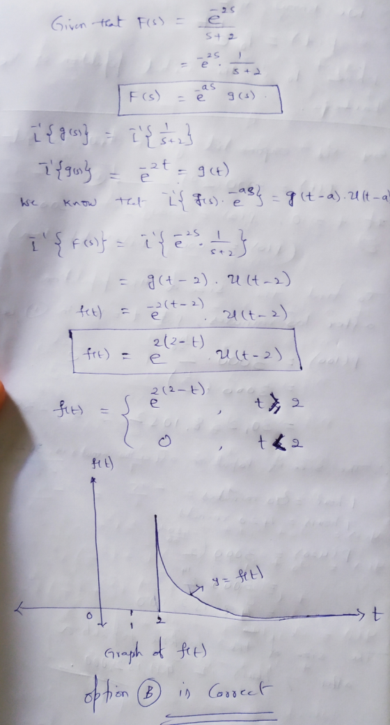 - 25 Given that F(s) = sta - 25 e . -as F(s) е. 9(s) I { st2} we Know - 1 {gest} 2 {geniz ezt = g(t) that I { Jes). asly = q