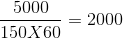 5000 150 c = 2000