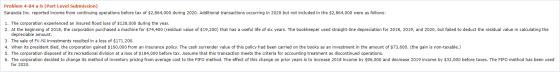 Problem 4-04 a-b (Part Level Submission) Sarasota Inc. reported income from continuing operations before tax of $2,864,000 du