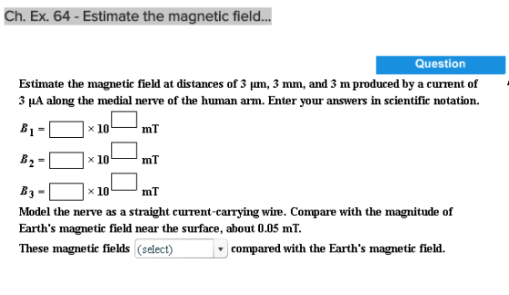 Estimate the magnetic field at distances of 3 mum,