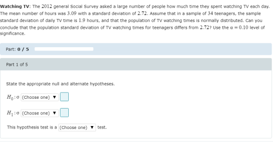Watching TV: The 2012 general Social Survey asked a large number of people how much time they spent watching TV each day. The