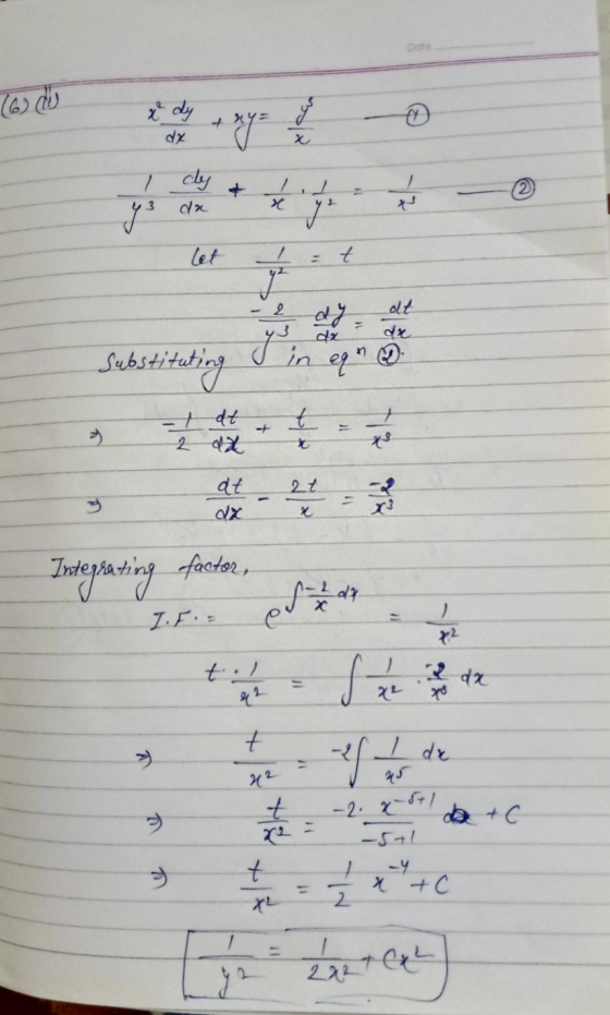 (6) du Let It Substituting in eqn . dx Integrating factor, 22 +2