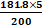181.8x5 200