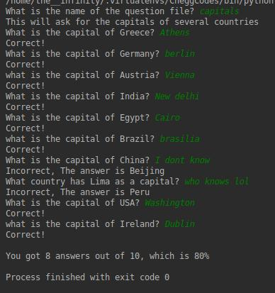 lule Lile TILL TILVI .VI LudlerVS/Cleyuluues/ULI YLITUI What is the name of the question file? capital This will ask for the