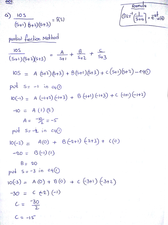 Fomula a ioS : KS) 61)(5+3) patia) fockon Mel hod oS S+2 St3 в 20 30 2