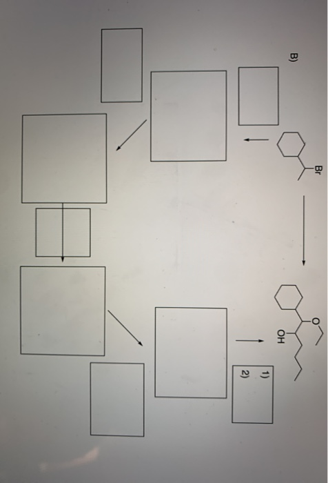Br B) ОН 1) 2) —