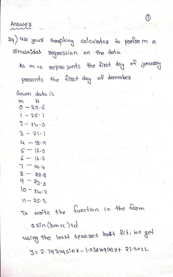 Answex o uu づession, on the data As m o eepie sents the ftdayJan psesents the Arast day o decembes Given dato i 66.7 822.8 lo